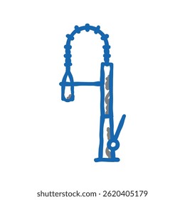 vetor de esboço de ícone de doodle de água de torneira de higiene. sinal de água de torneira de higiene. ilustração de símbolo isolado