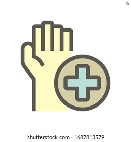 diseño de iconos de vectores manuales y de higiene, trazo perfecto y editable de 64 x 64 píxeles.