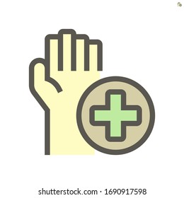 hygiene and hand vector icon design, 64x64 pixel perfect and editable stroke.