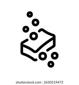 Hygiene and hand washing symbol in a simple outline style