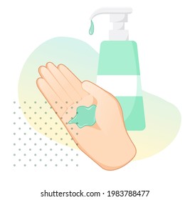 Hygiene - Handwash with Hand Sanitizer- Stock Icon  as EPS 10 File