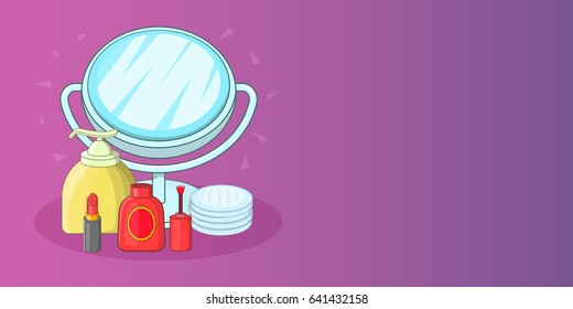 Hygiene horizontal concept. Cartoon illustration of hygiene banner horizontal vector for web