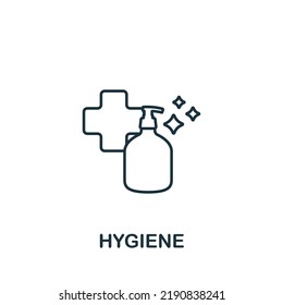 Icono de higiene. Icono de línea simple para plantillas, diseño web e infografías