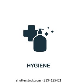 Hygiene icon. Monochrome simple icon for templates, web design and infographics