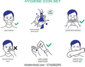 Hygiene Icon Protect Yourself Icon Vector Stock Vector (Royalty Free ...