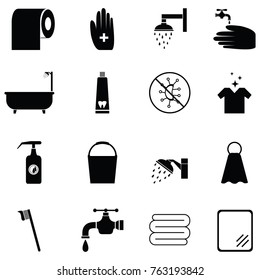 hygiene icon set