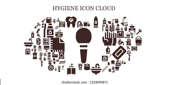 hygiene icon set. 93 filled hygiene icons.  Simple modern icons about  - Enema, Shower, Toilet paper, Tooth, Plumber, Toothpaste, Tissue, Sink, Sun cream, Public toilet, Gel, Glove