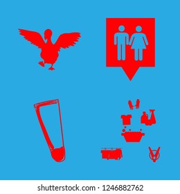 hygiene icon set about duck, wash, toilets pin and moisturizing cream vector set