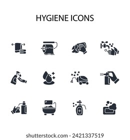 Hygiene icon set.vector.Editable stroke.linear style sign for use web design,logo.Symbol illustration.