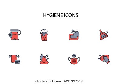 Hygiene icon set.vector.Editable stroke.linear style sign for use web design,logo.Symbol illustration.