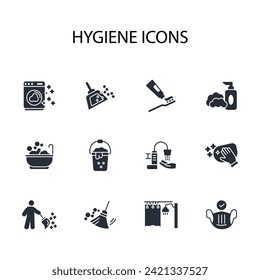 Hygiene icon set.vector.Editable stroke.linear style sign for use web design,logo.Symbol illustration.