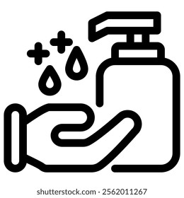 Hygiene icon with simple and line style