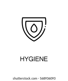 Hygiene icon. Single high quality outline symbol for web design or mobile app. Thin line sign for design logo. Black outline pictogram on white background