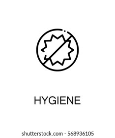 Hygiene icon. Single high quality outline symbol for web design or mobile app. Thin line sign for design logo. Black outline pictogram on white background