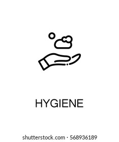 Hygiene icon. Single high quality outline symbol for web design or mobile app. Thin line sign for design logo. Black outline pictogram on white background