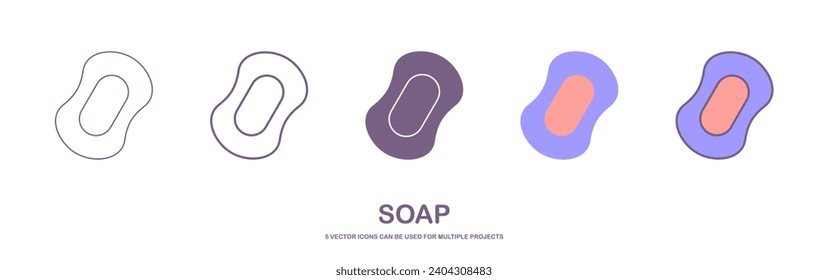 Icono de higiene. Vector de iconos de jabón. Símbolo de esquema único de alta calidad para diseño web o aplicación móvil. Firma de línea delgada para el logotipo de diseño. pictograma de contorno en 