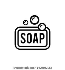 Hygiene icon, Soap vector symbol for web design or mobile app.