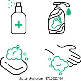 Hygiene icon vector on white background   