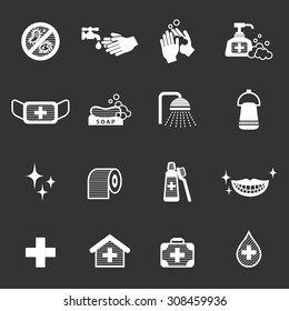 hygiene icons set