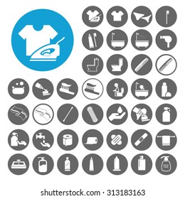 Hygiene icons set. Illustration EPS10
