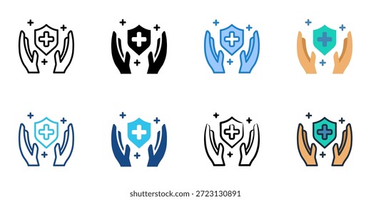 Los iconos de higiene establecen una colección de estilo múltiple. Trazo editable 
