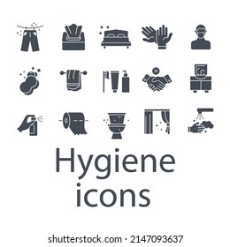 Hygiene icons set . Hygiene pack symbol vector elements for infographic web