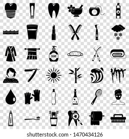 Hygiene icons set. Simple style of 36 hygiene vector icons for web for any design