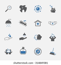 hygiene icons set.vector/illustration.