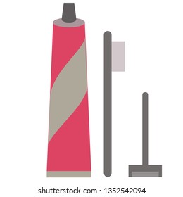 Hygiene kit flat illustration on white