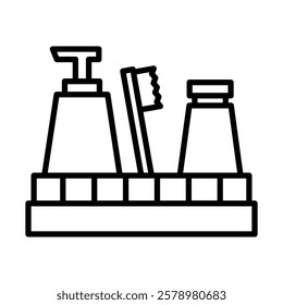 hygiene kit icon Black and white logo