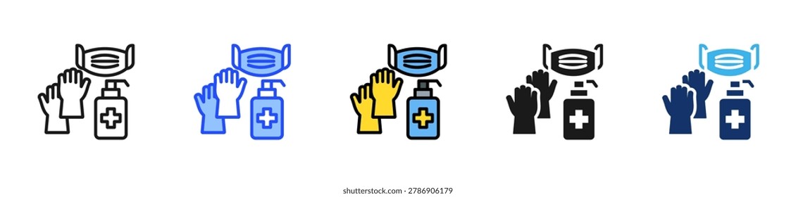 Hygiene Kit Icon Collection With Multiple Styles