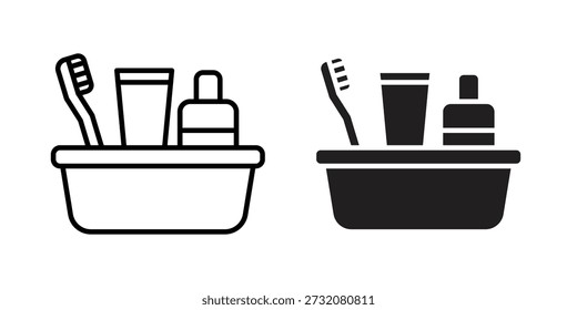 Conceito do ícone do kit de higiene. pixel perfect linear ui icon.