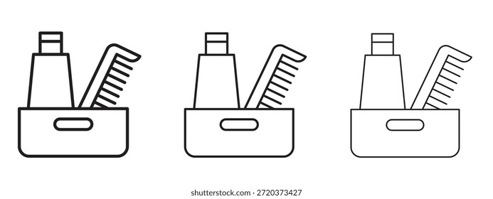 Icono de kit de higiene. Ilustración vectorial de estilo minimalista dibujado a mano