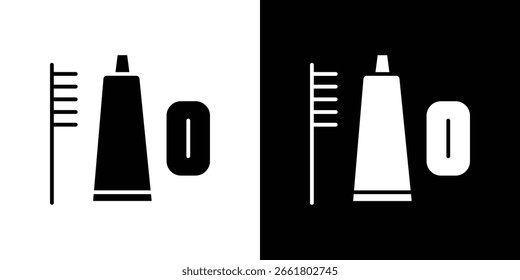 símbolo do ícone do kit de higiene. Ícone de vetor em design de tela plana na moda