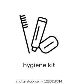 Hygiene Kit Icon. Trendy Modern Flat Linear Vector Hygiene Kit Icon On White Background From Thin Line Hygiene Collection, Outline Vector Illustration