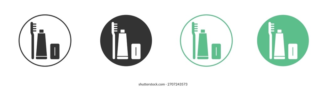 ícone do kit de higiene Vetor ilustração gráfica plana simples.
