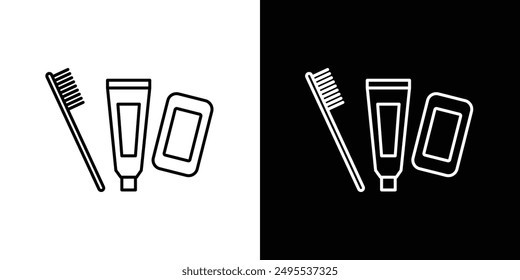Hygiene kit line icon vector illustration set.