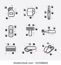 hygiene line infographic illustration. Fully editable vector file