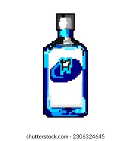 hygiene mouthwash game pixel art retro vector. bit hygiene mouthwash. old vintage illustration