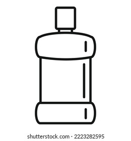 Hygiene mouthwash icon outline vector. Tooth bottle. Oral mint