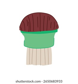 chef gourmet, utensílio natural, sinal de escova de cogumelo de higiene com alça macia. símbolo isolado ilustração vetorial