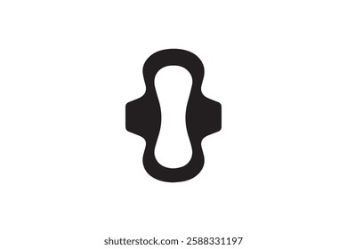 Hygiene Pad or Sanitary Pad icon vector silhouette isolated in white background