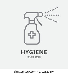 Hygiene- und Präventionstipps, EPS10, bearbeitbarer Schlaganfall 