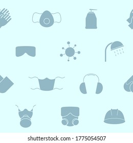 Hygiene protection - Vector background (seamless pattern) of silhouettes medical and sanitary safety for graphic design