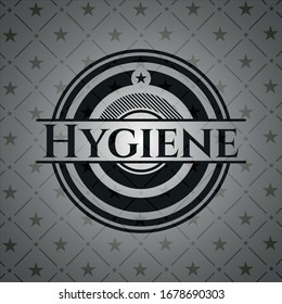 Hygiene realistic black emblem. Vector Illustration. Detailed.