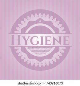 Hygiene realistic pink emblem