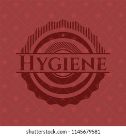 Hygiene red icon or emblem