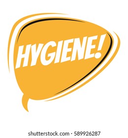 hygiene retro speech balloon
