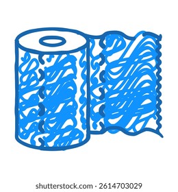 hygiene roll paper towel doodle icon sketch vector. hygiene roll paper towel sign. isolated symbol illustration