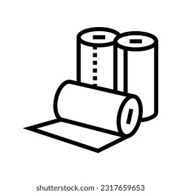 hygiene roll paper towel line icon vector. hygiene roll paper towel sign. isolated contour symbol black illustration